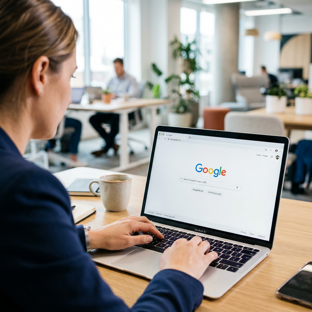 Typing on Google Search Desktop